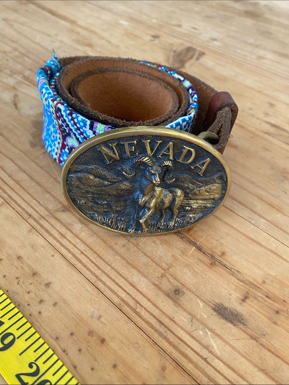 Tricia Fix for Free People handmade solid brass buckle belt!
